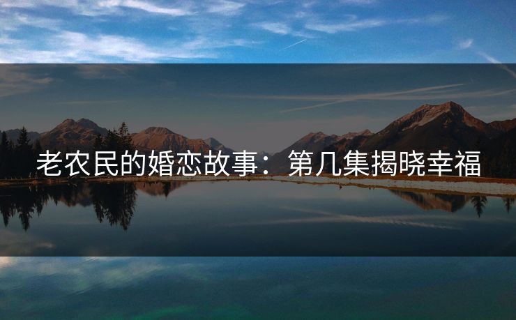 老农民的婚恋故事：第几集揭晓幸福