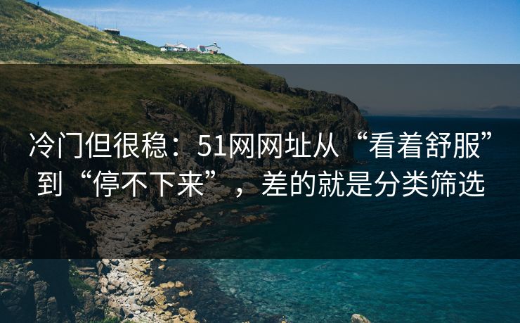 冷门但很稳：51网网址从“看着舒服”到“停不下来”，差的就是分类筛选